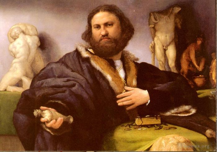 Lorenzo Lotto Peinture à l'huile - Portrait d'Andrea Odoni