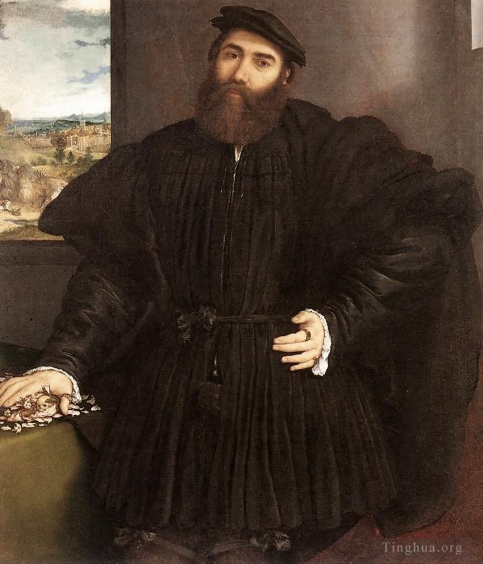Lorenzo Lotto Peinture à l'huile - Portrait d'un gentilhomme 1530