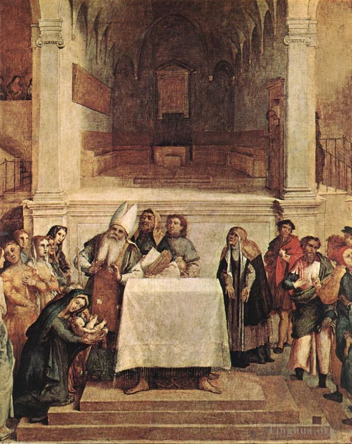Lorenzo Lotto Peinture à l'huile - Présentation sur le Temple 1554