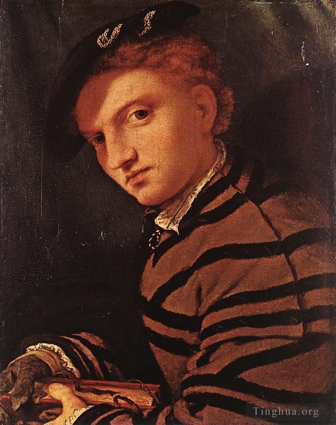 Lorenzo Lotto Peinture à l'huile - Jeune homme avec livre 1525