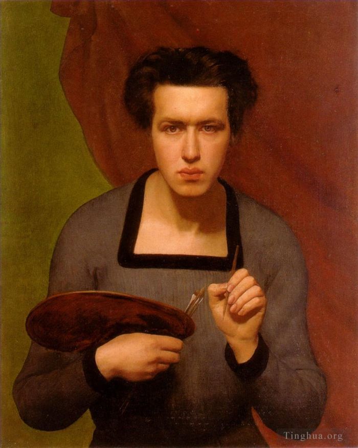 Anne-François-Louis Janmot Peinture à l'huile - Portrait de l'artiste