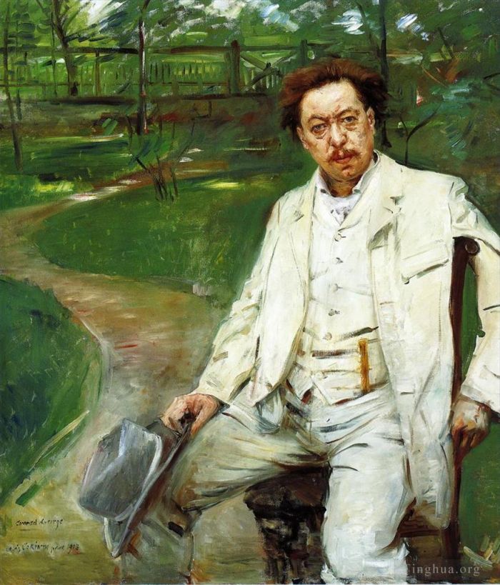 Lovis Corinth Peinture à l'huile - Portrait du pianiste Conrad Ansorge