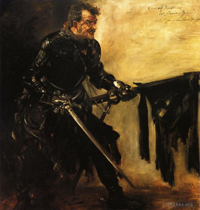 Lovis Corinth Peinture à l'huile - Rudolph Rittner dans le rôle de Florian Geyer Première version