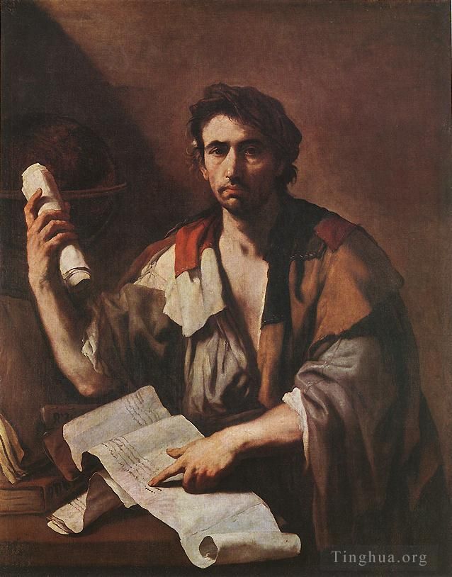 Luca Giordano Peinture à l'huile - Un philosophe cynique