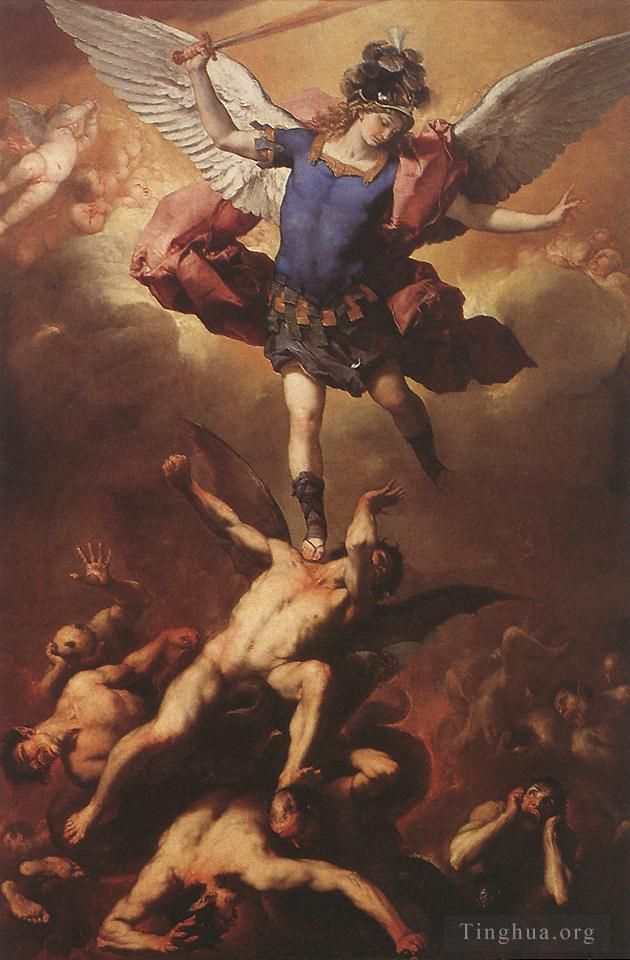 Luca Giordano Peinture à l'huile - La chute des anges rebelles