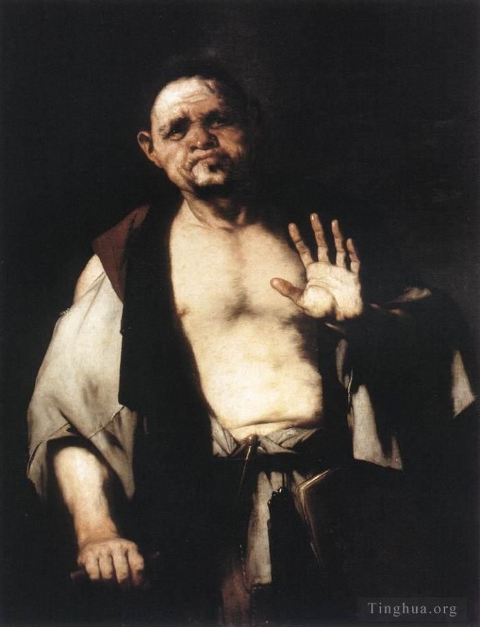 Luca Giordano Peinture à l'huile - Le philosophe Cratetes