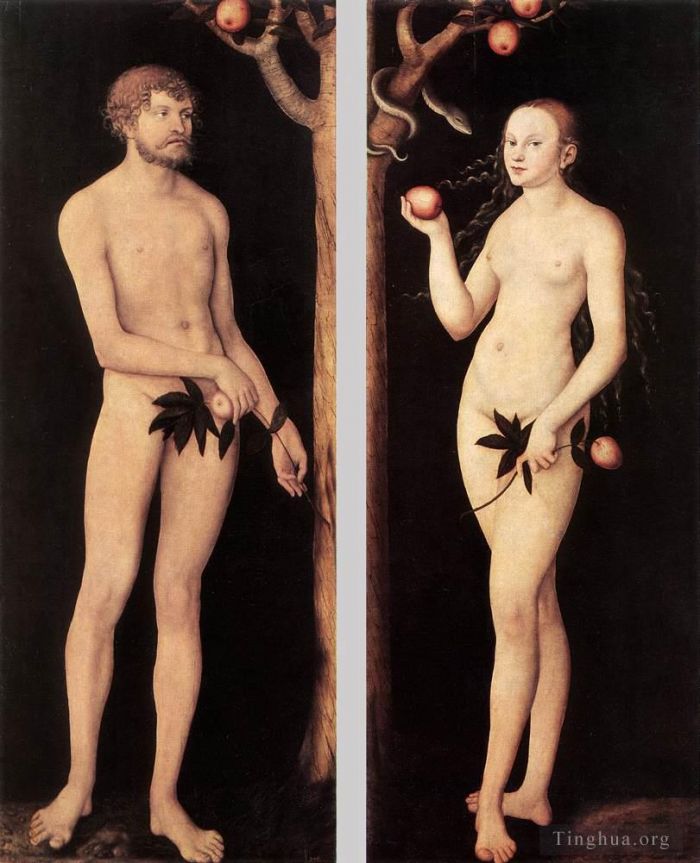 Lucas Cranach the Elder Peinture à l'huile - Adam et Ève 1531