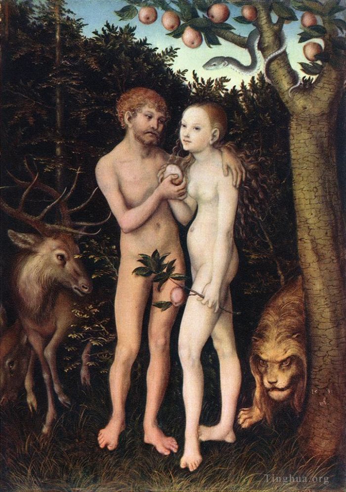 Lucas Cranach the Elder Peinture à l'huile - Adam et Ève 1533