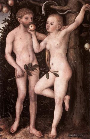 Lucas Cranach the Elder œuvres - Adam et Ève 1538