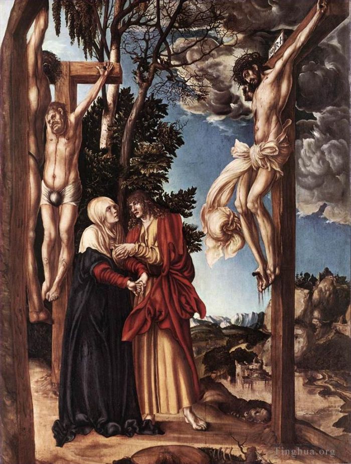 Lucas Cranach the Elder Peinture à l'huile - Crucifixion