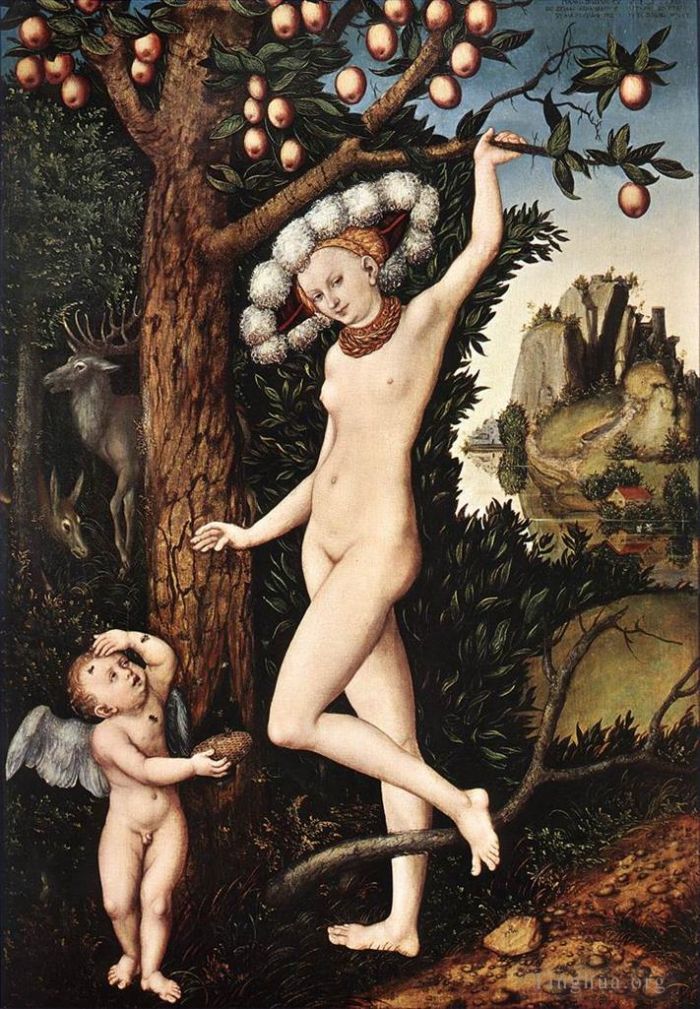 Lucas Cranach the Elder Peinture à l'huile - Cupidon se plaint à Vénus