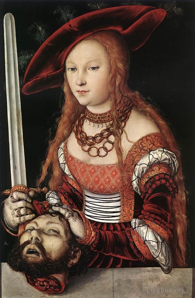 Lucas Cranach the Elder Peinture à l'huile - Judith avec tête d'Holopherne
