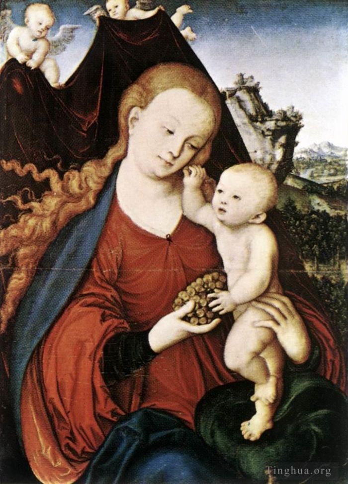 Lucas Cranach the Elder Peinture à l'huile - Vierge à l'Enfant