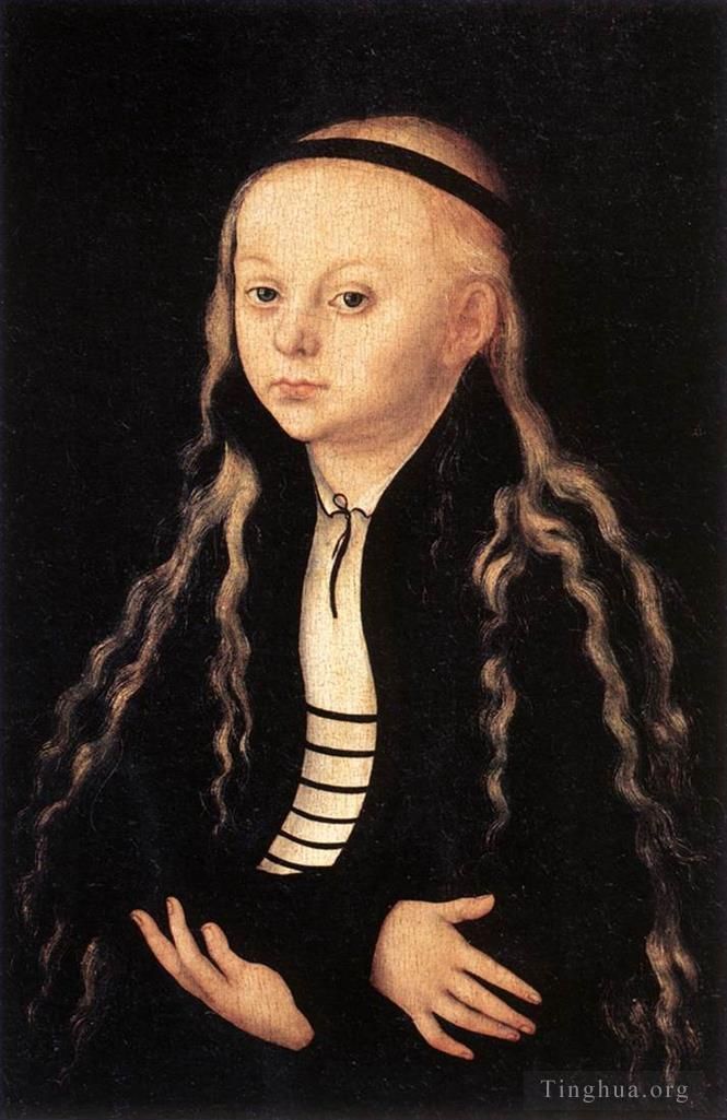 Lucas Cranach the Elder Peinture à l'huile - Portrait d'une jeune fille