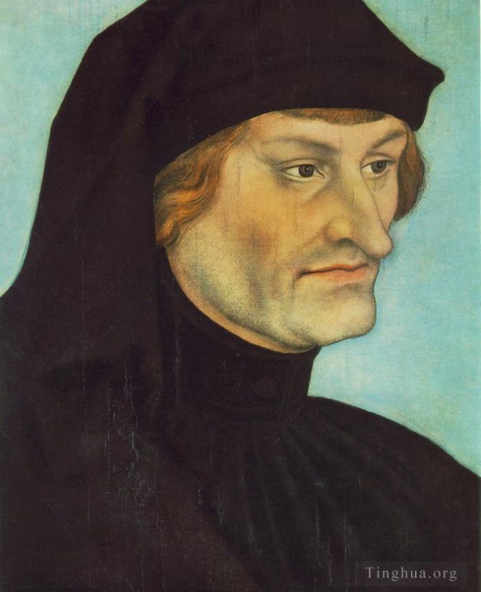 Lucas Cranach the Elder Peinture à l'huile - Portrait De Johannes Geiler Von Kaysersberg