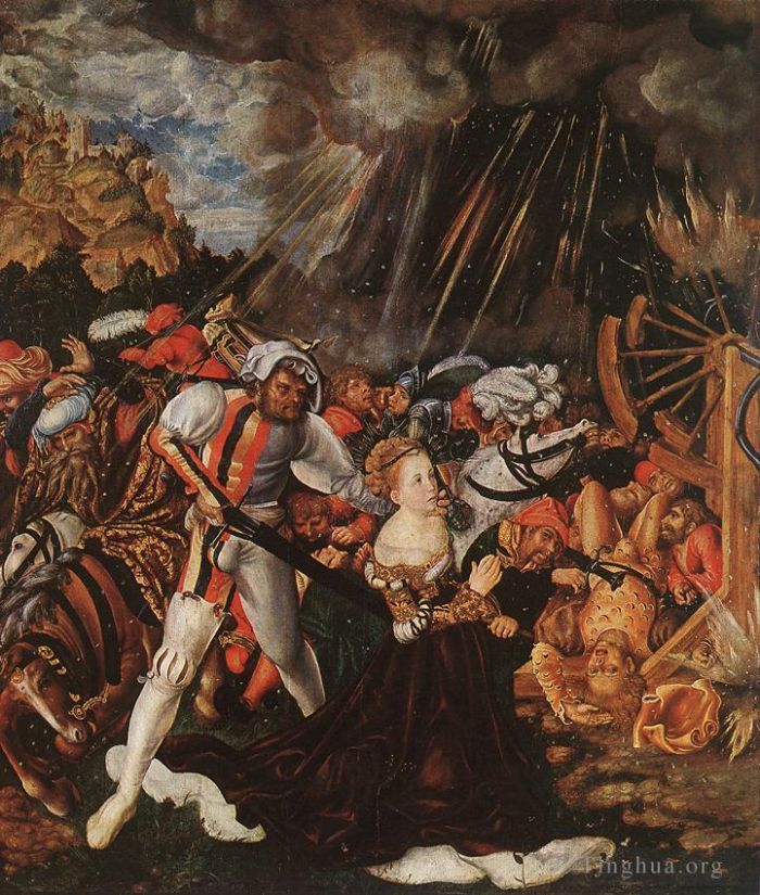 Lucas Cranach the Elder Peinture à l'huile - Le Martyre de Sainte Catherine