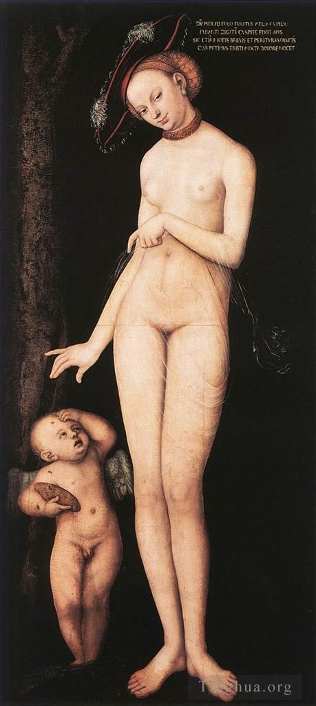 Lucas Cranach the Elder Peinture à l'huile - Vénus et Cupidon 1531
