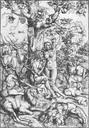 Lucas Cranach the Elder œuvres - Adam et Ève 1509