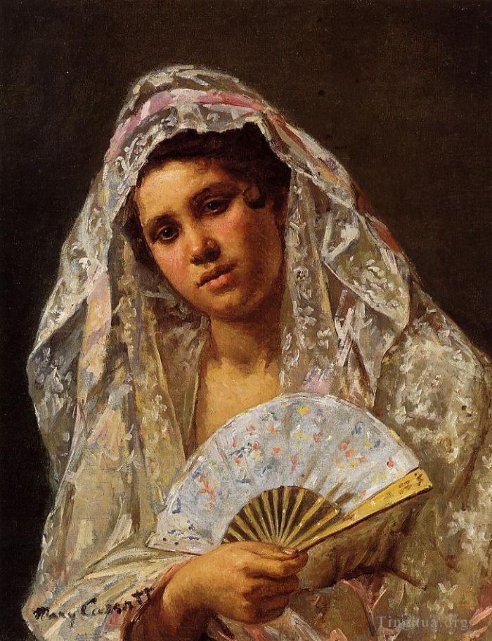 Mary Stevenson Cassatt Peinture à l'huile - Une Belle de Séville