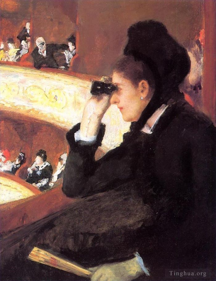 Mary Stevenson Cassatt Peinture à l'huile - Au Français un Sketch alias À l'Opéra