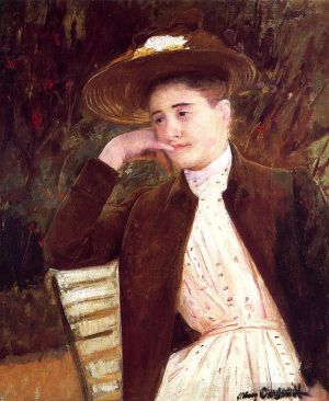 Mary Stevenson Cassatt œuvres - Céleste avec un chapeau marron