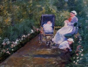 Mary Stevenson Cassatt œuvres - Enfants dans un jardin