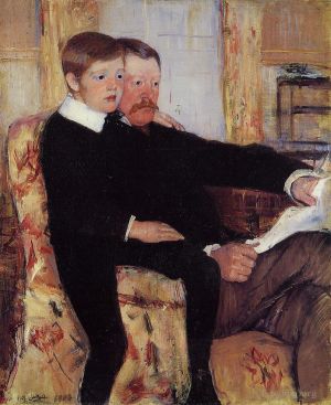 Mary Stevenson Cassatt œuvres - Portrait d'Alexander J Cassat et de son fils Robert Kelso Cassatt