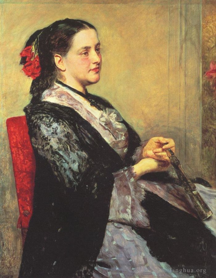 Mary Stevenson Cassatt Peinture à l'huile - Portrait d'une dame Séville