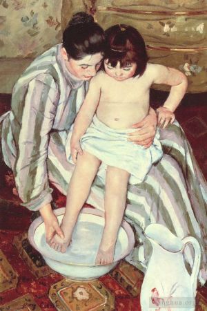 Mary Stevenson Cassatt œuvres - Le bain