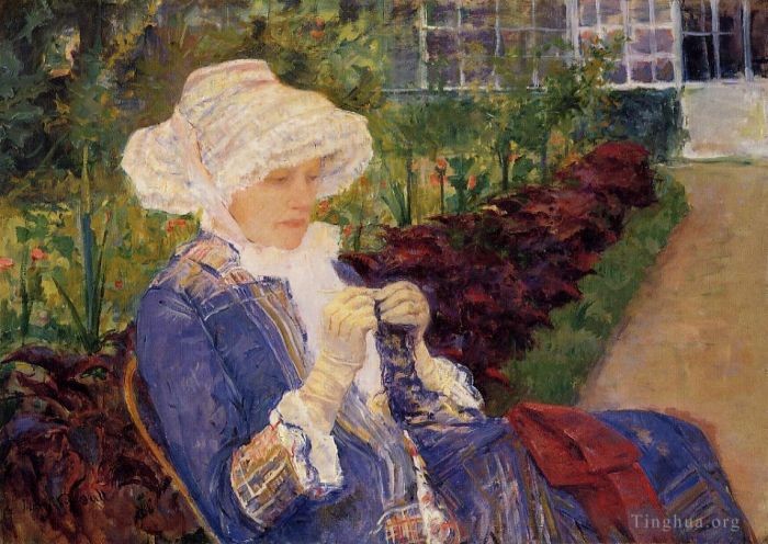 Mary Stevenson Cassatt Peinture à l'huile - Le jardin
