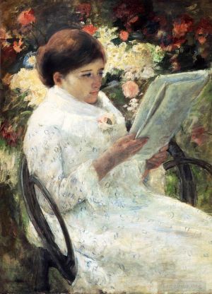 Mary Stevenson Cassatt œuvres - Femme lisant dans un jardin