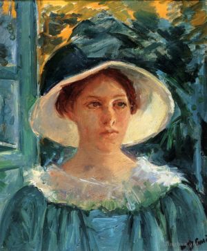Mary Stevenson Cassatt œuvres - Jeune femme en vert à l'extérieur au soleil