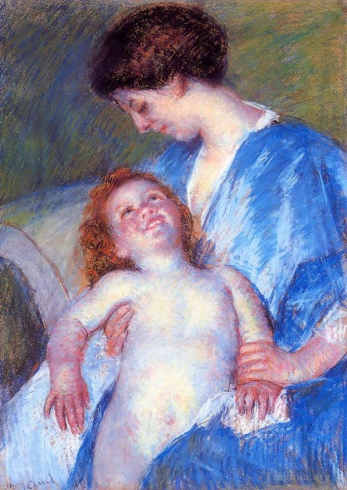 Mary Stevenson Cassatt Types de peintures - Bébé souriant à sa mère