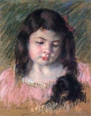 Mary Stevenson Cassatt œuvres - Buste de Françoise regardant vers le bas