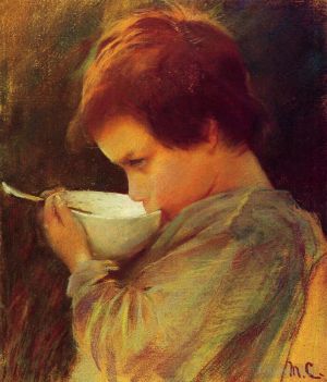 Mary Stevenson Cassatt œuvres - Enfant buvant du lait