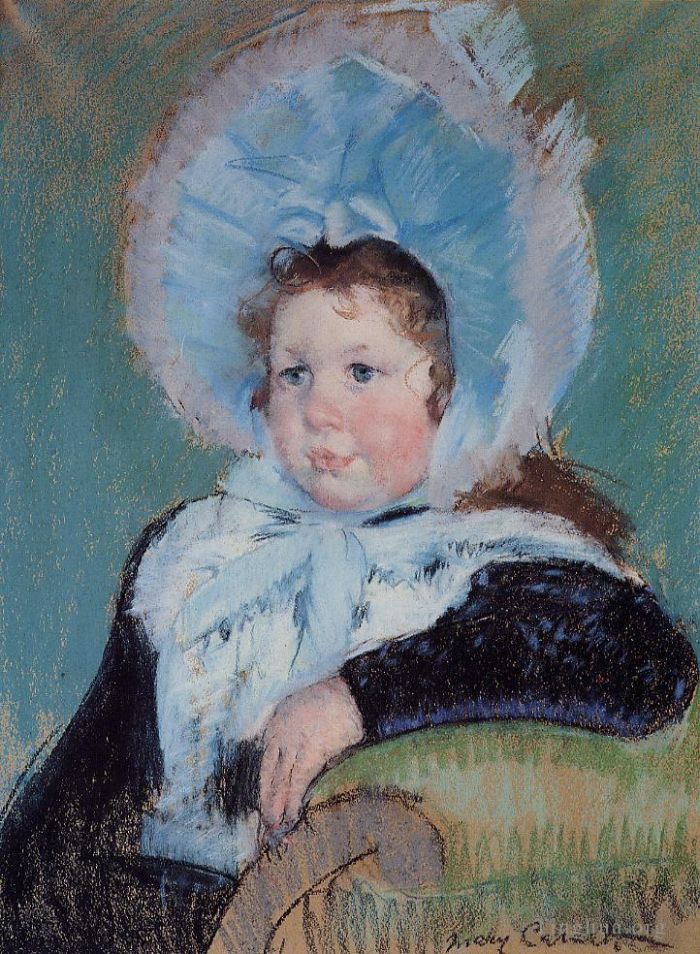 Mary Stevenson Cassatt Types de peintures - Dorothy dans un très grand bonnet et un manteau foncé
