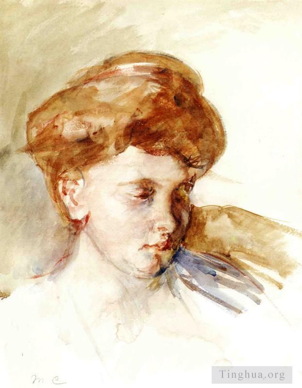 Mary Stevenson Cassatt Types de peintures - Tête de jeune femme
