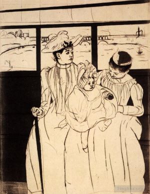 Mary Stevenson Cassatt œuvres - Dans L'Omnibus