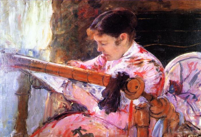 Mary Stevenson Cassatt Types de peintures - Lydia au métier à tisser
