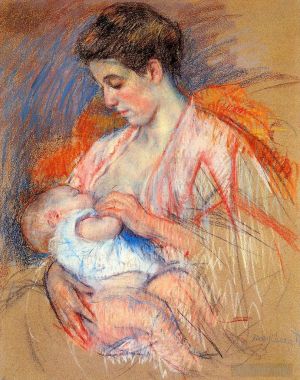 Mary Stevenson Cassatt œuvres - Mère Jeanne allaitant son bébé