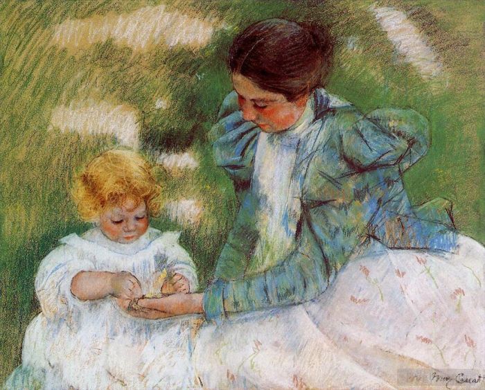 Mary Stevenson Cassatt Types de peintures - Mère jouant avec son enfant