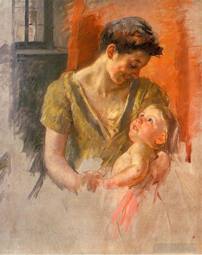 Mary Stevenson Cassatt Types de peintures - Mère et enfant se souriant