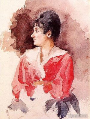 Mary Stevenson Cassatt œuvres - Profil d'une femme italienne