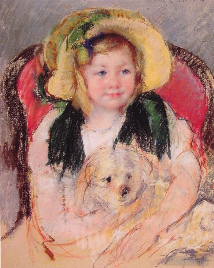 Mary Stevenson Cassatt Types de peintures - Sara avec son chien