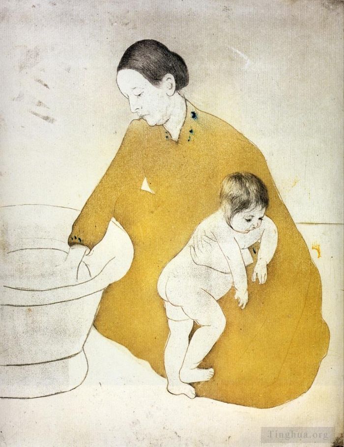 Mary Stevenson Cassatt Types de peintures - Le bain 1891