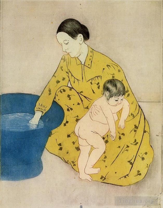 Mary Stevenson Cassatt Types de peintures - Le bain des enfants2