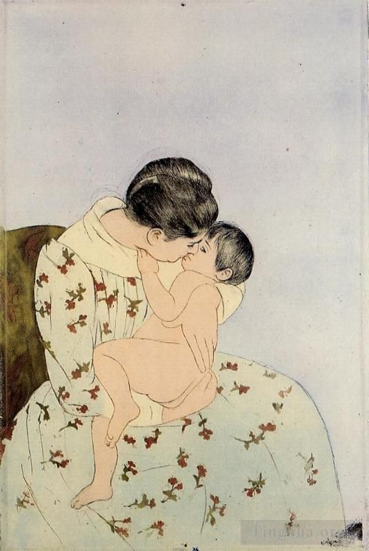 Mary Stevenson Cassatt Types de peintures - Le baiser