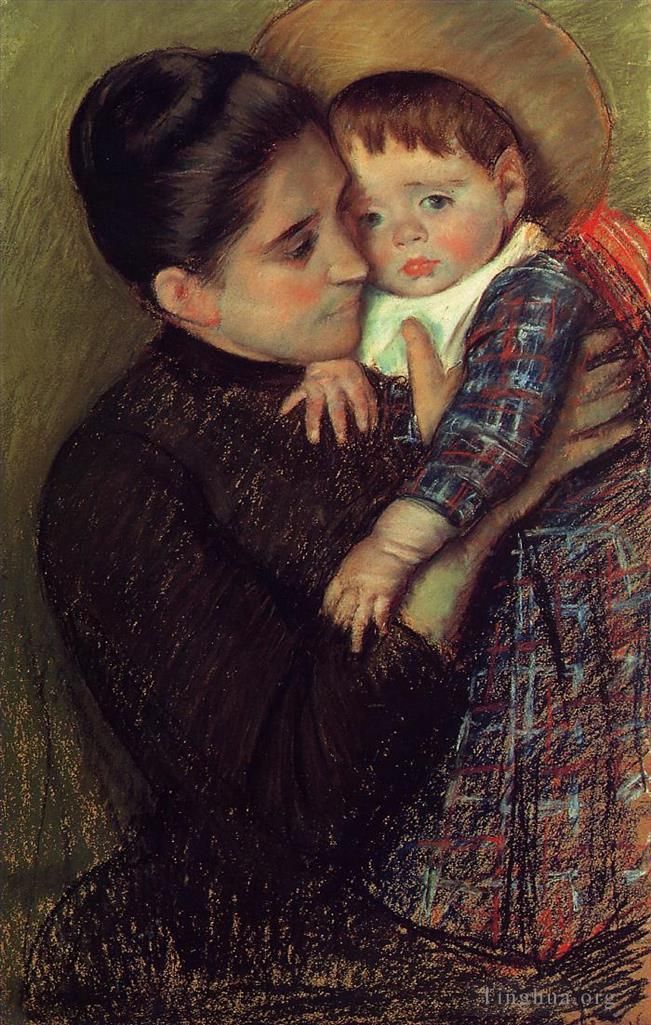 Mary Stevenson Cassatt Types de peintures - Femme et son enfant alias Hélène de Septeuil