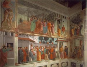 Masaccio œuvres - Fresques de la Cappella Brancacci, vue de gauche