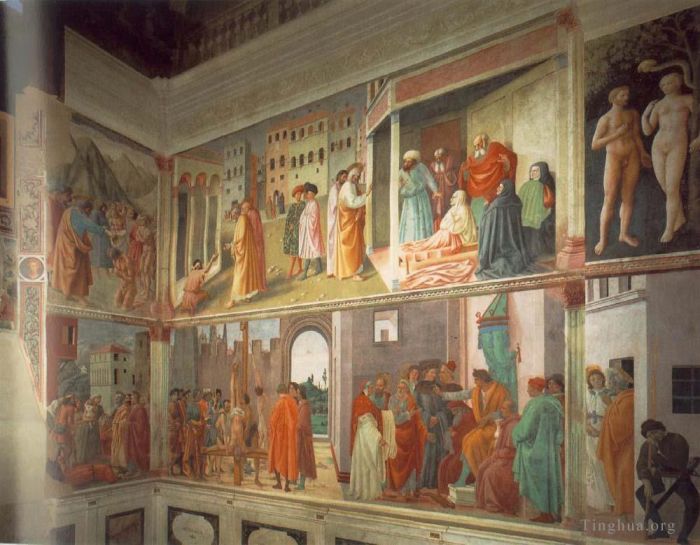 Masaccio Types de peintures - Fresques de la Cappella Brancacci, vue de droite